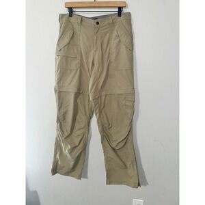 Eastern Mountain Sports Womens Convertible Cargo Hiking Pants Beige Size 12 Tall